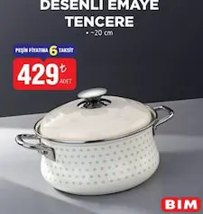 DESENLİ EMAYE TENCERE 20 CM DESENLİ EMAYE TENCERE 20 CM